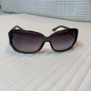 Armani Exchange AX243/S D28 JJ Wrap Sunglasses in black with smoke gradient lens